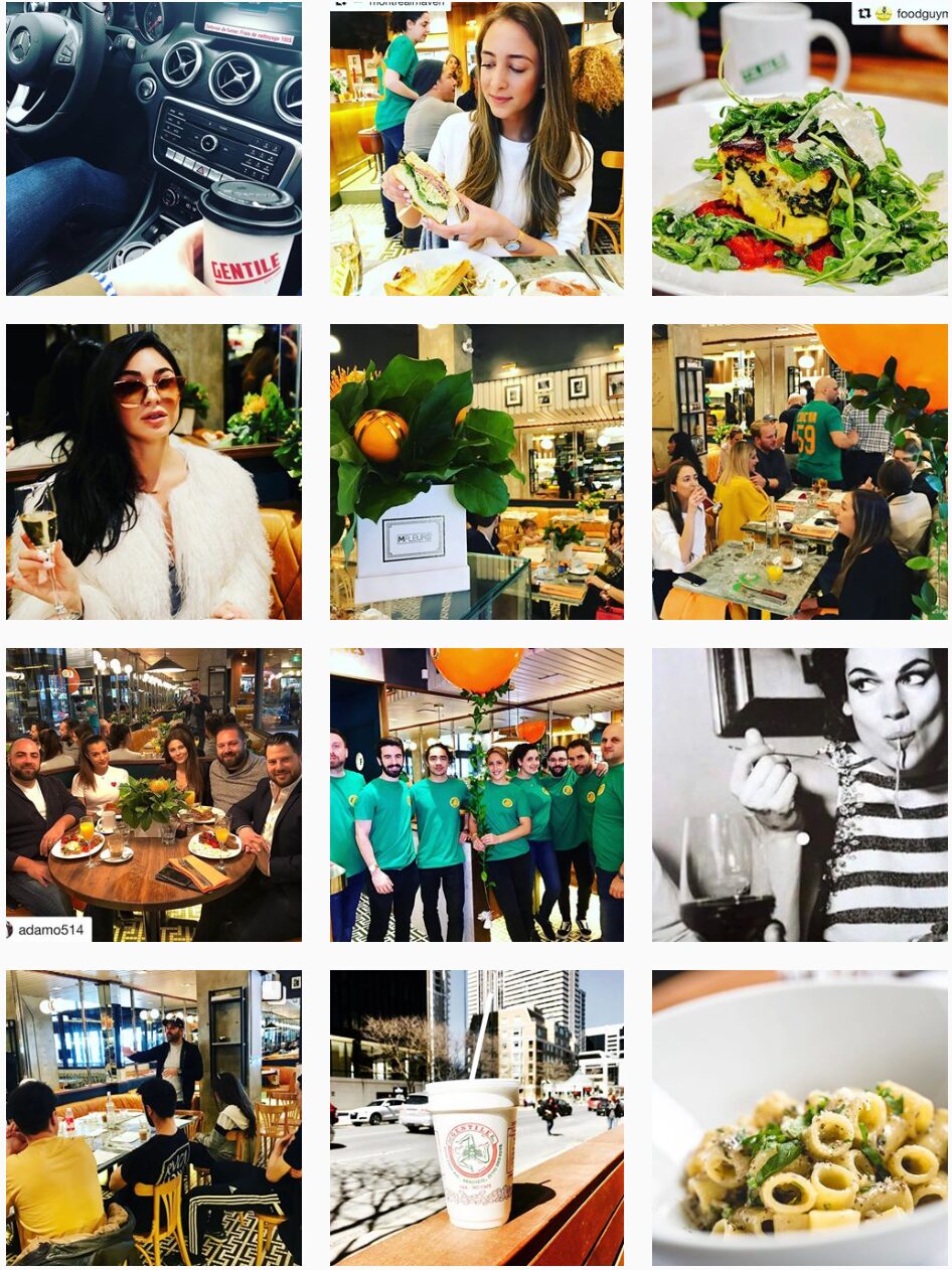 Café Gentile — social grid · Café Gentile